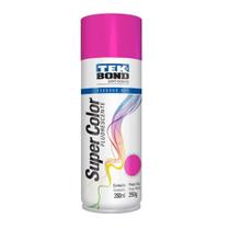 Tinta Spray Super Color Fluorescente Rosa 350 ml Tek Bond