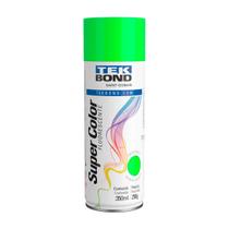 Tinta Spray Super Color Fluorescente Verde 350Ml Tekbond