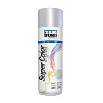 Tinta Spray Super Color Metálica Prata 350ml / 250g Tek Bond