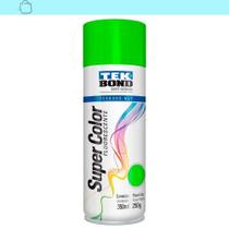 Tinta Spray Super Color Verde Fluorescente 350Ml/250Gr Tekbond Verde