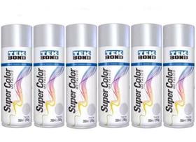 Tinta Spray Tekbond Prata Metálico 6 Unidades 250g