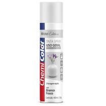 Tinta spray uso geral 350ml - chemicolor cor: branco brilhan