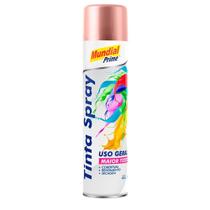 Tinta Spray Uso Geral 400ml Mundial Prime Rose Gold Metálico