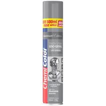Tinta Spray Uso Geral 500ml Alumínio - 0680637 - CHEMICOLOR