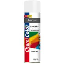 Tinta Spray Uso Geral Branco Fosco 400ml - Chemicolor