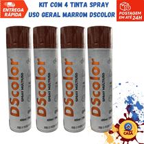 Tinta Spray Uso Geral Marrom DSColor - Kit com 4 unidades Tinta Spray Uso Geral Marrom DSColor - Kit com 4 unidades