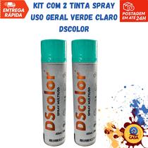 Tinta Spray Uso Geral Verde Claro DSColor - Kit com 2 unidades