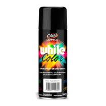 Tinta Spray White Color Uso Geral Preto Brilhante 340ml