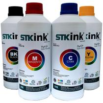Tinta STK BT5001 BT6001 T510W T710W T810W T910DW compatível com InkTank Brother - 1 Litro Black + 3 x 500ml Color - STKINK