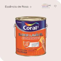 Tinta Super Lavável para Parede Anti Manchas Coral 3,2L