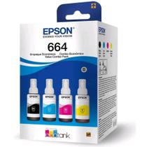 Tinta T664 Kit Combo 4 Refil Tintas T664 Original Para Impressoras L395 L365 L220 L455 L380 L375