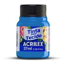 Tinta Tecido Acrilex 37ml Azul Fluorescente tie dye Artes Tinta Tecido Acrilex 37ml Azul Fluorescente tie dye Artes