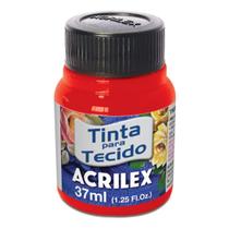 Tinta Tecido Acrilex 37ml Vermelho Fluorescente tie dye Arte