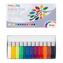Tinta Tecido Fabric Fun Pentel Caixa com 12 Cores