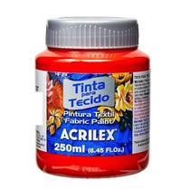 Tinta Tecido Fosca 250ml Vermelho Fogo - 507 Acrilex
