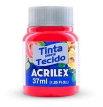 Tinta Tecido Fosca 37ml Acrilex Vermelho Natal c/12un