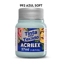 Tinta Tecido Fosca 992 37ml Azul Soft Acrilex Tinta Tecido Fosca 992 37ml Azul Soft Acrilex