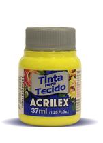 Tinta tecido fosca amarelo limao 37ml acrilex