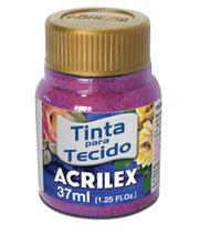 Tinta Tecido Glitter 205 37ML Vermelho Acrilex