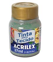 Tinta Tecido Glitter 206 37ML Verde Acrilex