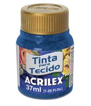 Tinta Tecido Glitter 211 37ML Azul Turquesa Acrilex