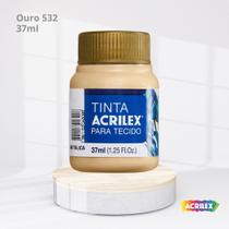 Tinta tecido metalica 37ml ouro