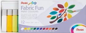 Tinta Tecido Pentel Fabric Fun 12 Cores Ffpc1-12
