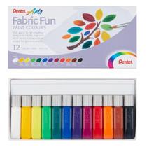 Tinta Tecido Pentel Fabric Fun 12 Cores FFPC1-12