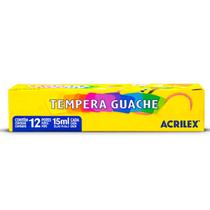 Tinta Tempera Guache 12 Cores 15ml Abelhinhas Acrilex