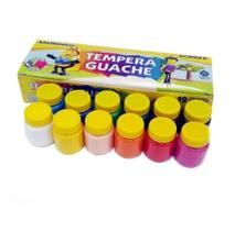Tinta Tempera Guache 15 Ml 12 Cores Vivas Acrilex