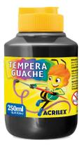 Tinta TEMPERA GUACHE - 250ml - PRETO - 020250520