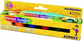 Tinta Tempera Guache - 6 Cores - 15ml