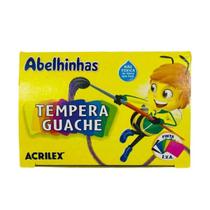 Tinta Tempera Guache Acrilex 06 Cores 15ml Cada