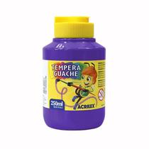 Tinta Têmpera Guache Acrilex 250ml Alta Cobertura e Cores Vivas -