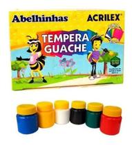 Tinta Tempera Guache Acrilex 6 Cores 15ml