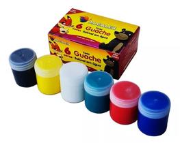 Tinta Têmpera Guache Alcalex 6 Cores 15ml