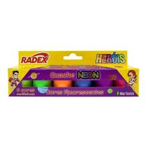 Tinta Tempera Guache Neon Radex 6 Cores 15ml Tinta Tempera Guache Neon Radex 6 Cores 15ml