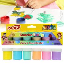 Tinta Tempera Guache Pastel Radex 6 Cores 15ml