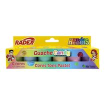 Tinta Tempera Guache Pastel Radex 6 Cores 15ml Tinta Tempera Guache Pastel Radex 6 Cores 15ml