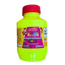 Tinta Tempera Guache Potão 220ml Cores Neon Fluorescentes