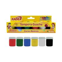 Tinta Tempera Guache Radex 6 Cores 15ml