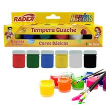 Tinta Tempera Guache Radex 6 Cores 15ml