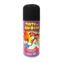 Tinta Temporária Spray para Cabelo Preto 120ml 1un - Rizzo - Dalegria