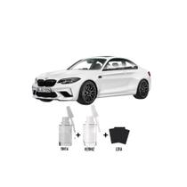 Tinta Tira Risco Automotivo Branco Alpino, BMW + Verniz 15ml
