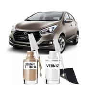 Tinta Tira Risco Automotivo Bronze Terra Hyundai + Verniz 15ml