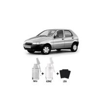 Tinta Tira Risco Automotivo Cinza Steel Fiat + Verniz 15ml