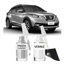 Tinta Tira Risco Automotivo Nissan Kicks Cor Prata Classic