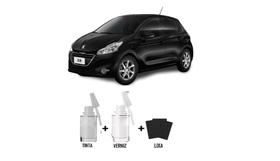 Tinta Tira Risco Automotivo Preto Onix lisa - EXY Peugeot + Verniz 15ml