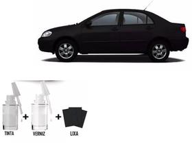 Tinta Tira Risco Automotivo Preto Perolado Toyota + Verniz 15ml