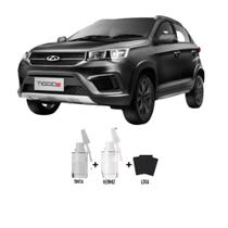 Tinta Tira Risco Automotivo Preto Solido Chery + Verniz 15ml